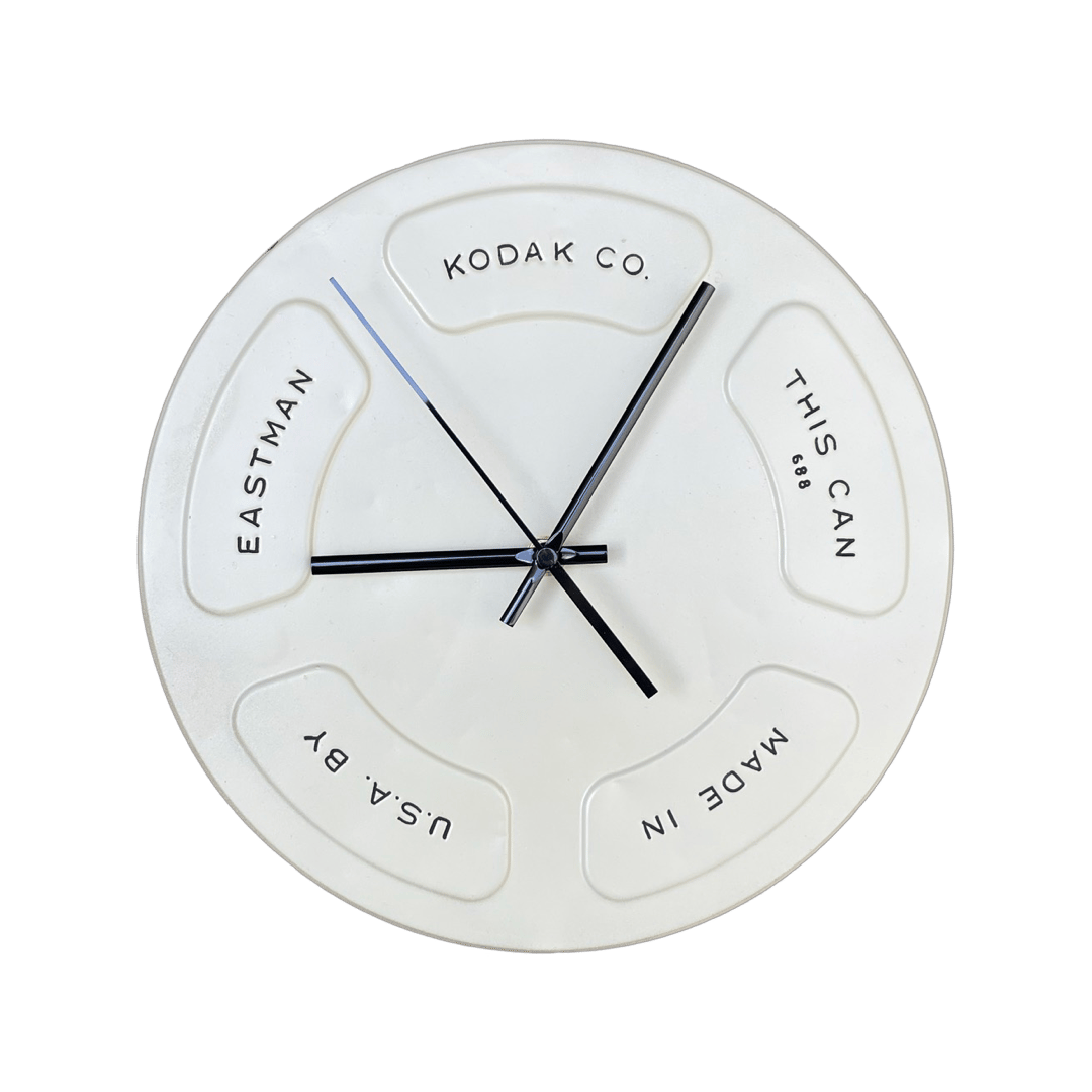 Image of WHITE KODAK - FILM CANISTER CLOCK (10.5")