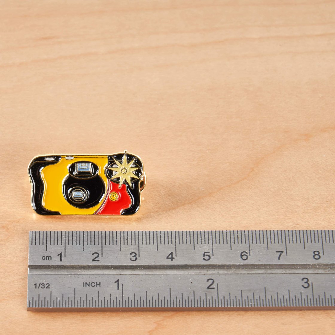 Image of Flashing Disposable Camera Pin (Gold Variant)