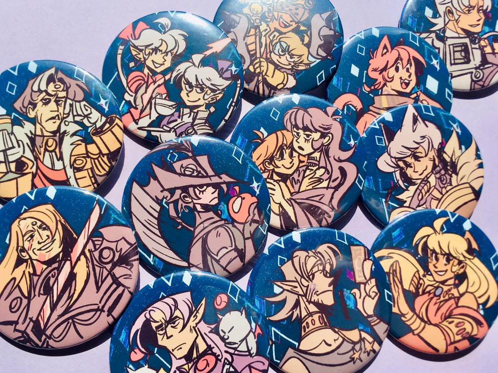 FFXIV 58mm Badges