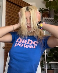 Image 1 of RESTOCK 💙Babe Power Tee 💙Royal Blue & Baby Pink💙💞RESTOCK 
