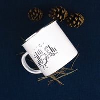 Image 2 of Forest Campsite Enamel Mug by Sovende Bjorn