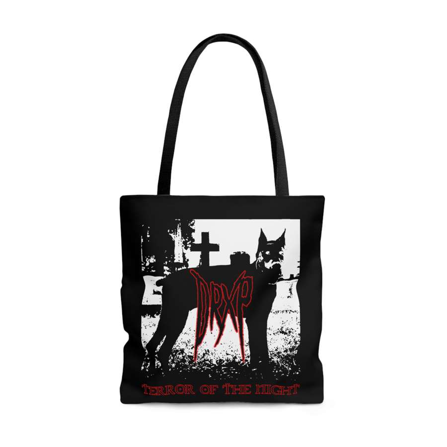 Image of TERROR OF THE NIGHT TOTE BAG RED