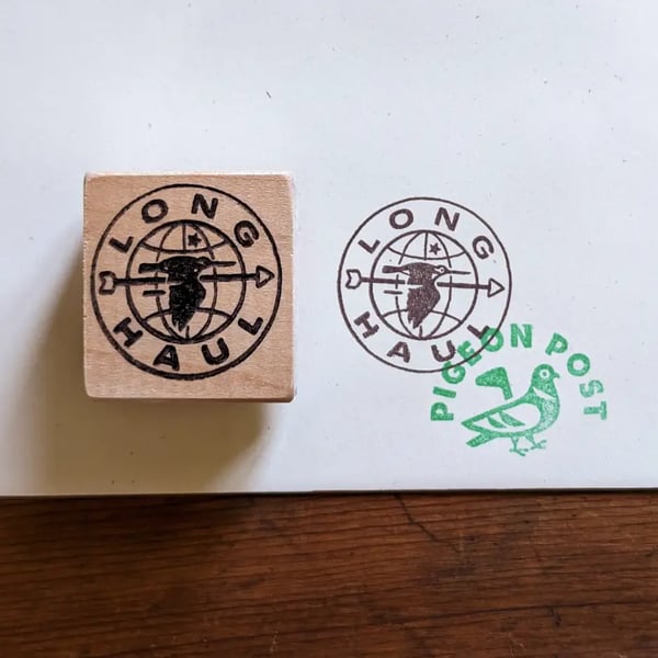 Pigeon Post - Whimbrel Initial Rubber Stamp
