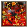 Original Canvas - Koi on Crimson/Black - 60cm x 60cm