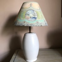 Image 5 of Old White English Pottery Lamp 