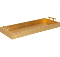 Image 1 of Gold Rectangle Decorative Tray 
