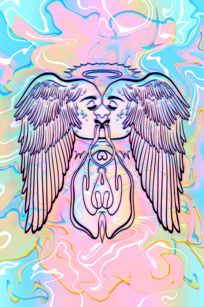 Image of Angels eating pussy