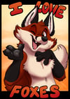 I Love - Foxes! Badges