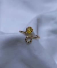 Image 1 of Natural Gemstone Loop Ring