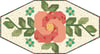 Rose Garden Runner - Single Rose with Cream Background in Market Street PREORDER
