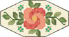 Rose Garden Runner - Single Rose with Cream Background in Market Street 