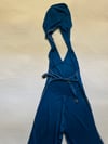 early 1970s low back hooded jumpsuit with massive bellbottoms
