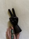 1970s hand-carved mahogany PEACE statue #2