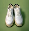Six feet white leather lo top sneaker 