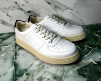 Image 2 of Six feet white leather lo top sneaker 