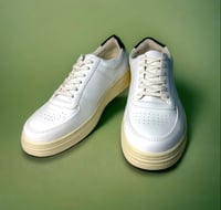 Image 3 of Six feet white leather lo top sneaker 