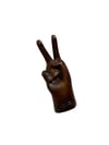 70s hand carved wood PEACE statue #3