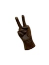 1970s hand carved wood PEACE statue #4