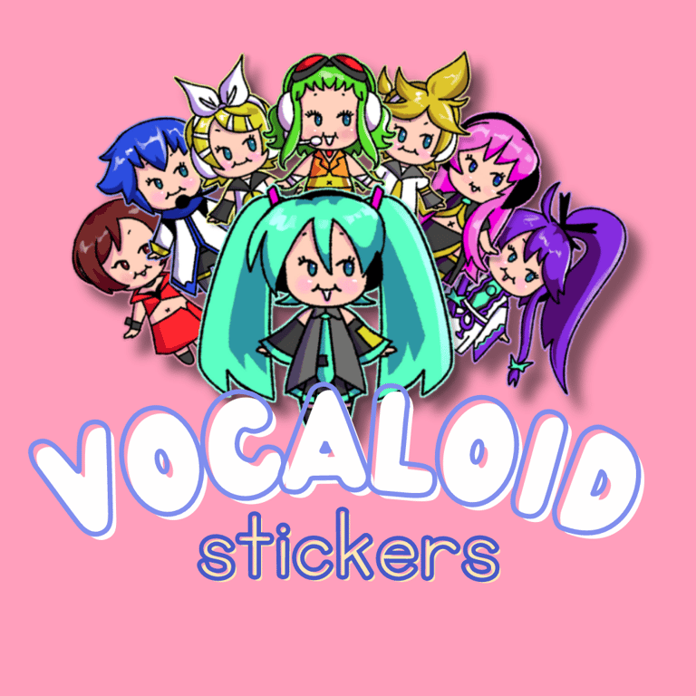 Chiguma Desu ( •ω•ฅ） — Vocaloid Family Waterproof Sticker Set