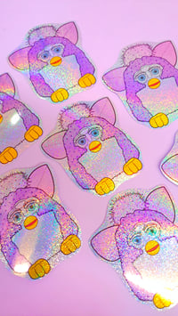 Image 1 of Furby Glitter Sticker 