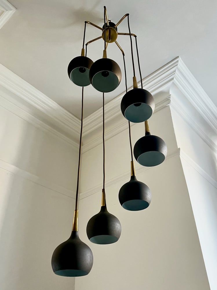 Image of Cascade Chandelier with Brass Details by Jakobsson