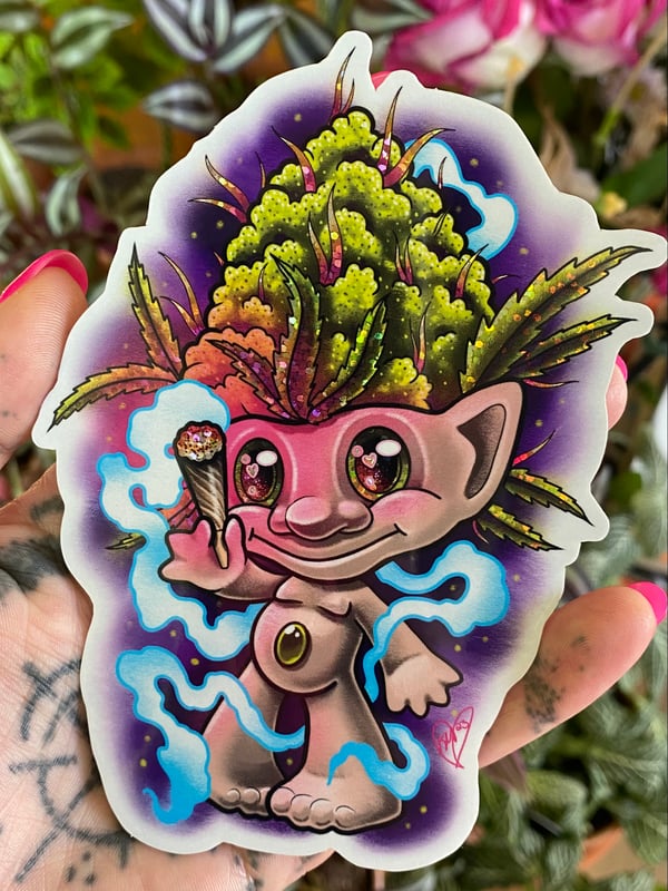 Image of Weed Troll Sticker