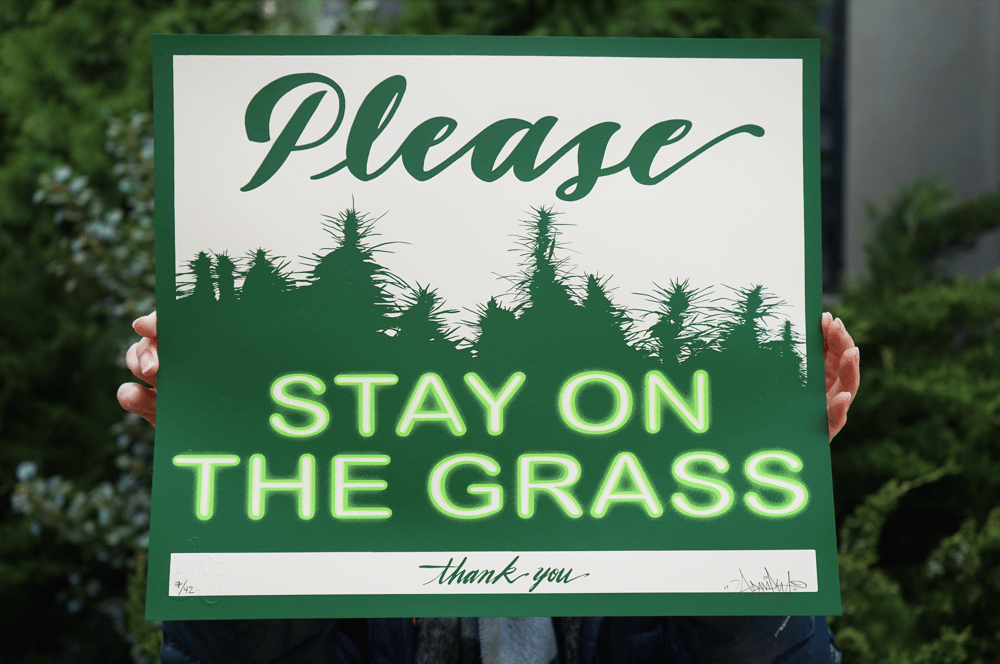 Image of Please Stay on the Grass print