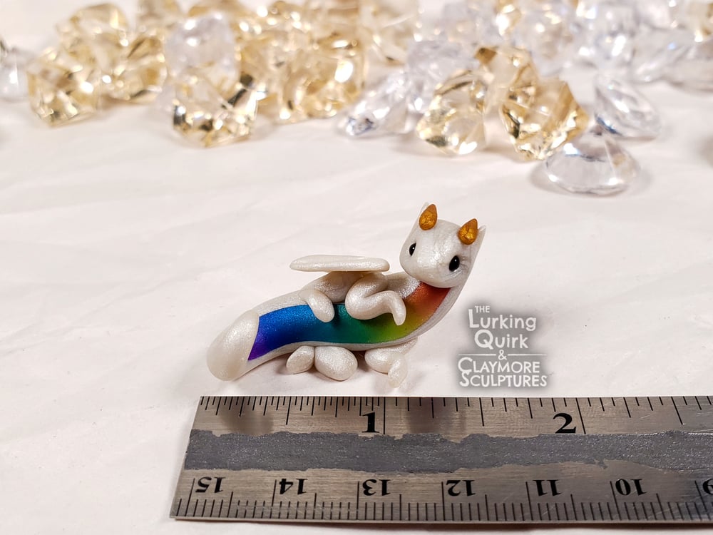 Mini White Rainbow Bellied Dragon