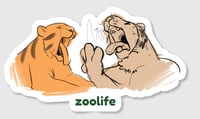 Yawning Tigers Sticker