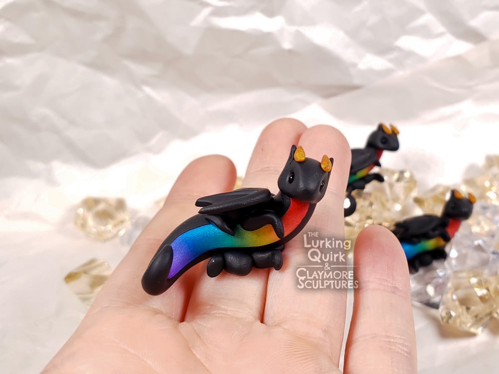 Mini Black Rainbow Bellied Dragon