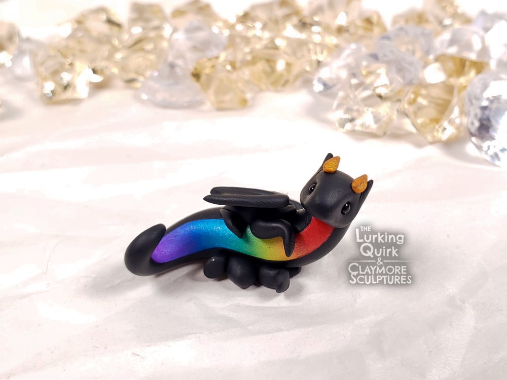 Mini Black Rainbow Bellied Dragon