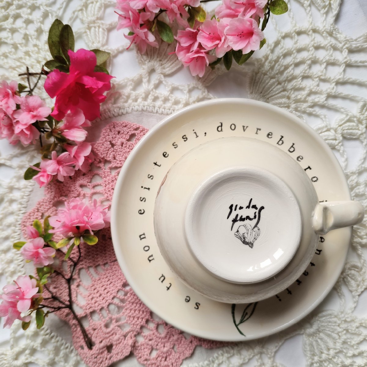 TAZZA TÈ + PIATTO - MAMMA, SE NON ESISTESSI, DOVREBBERO INVENTARTI