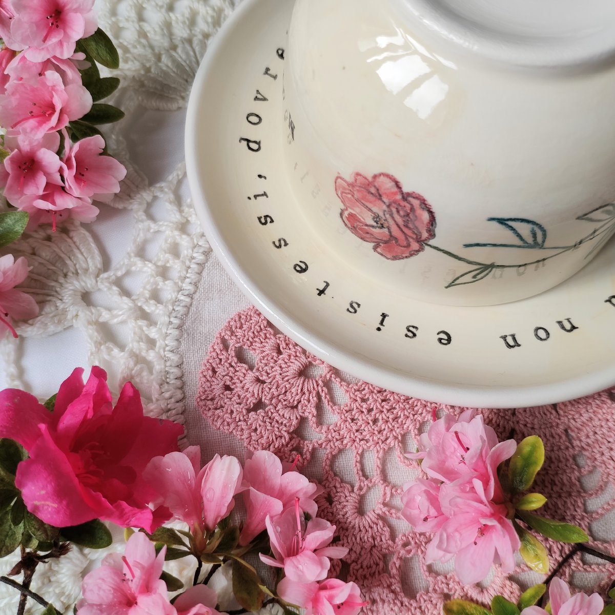 TAZZA TÈ + PIATTO - MAMMA, SE NON ESISTESSI, DOVREBBERO INVENTARTI