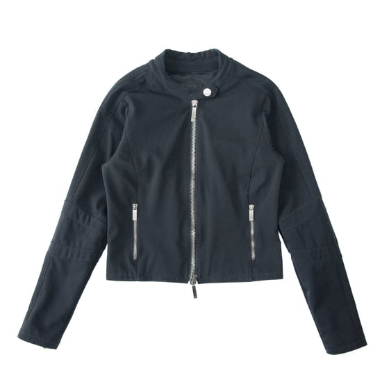 Image of Gucci by Tom Ford 1998 Black Nylon Biker Jacket 