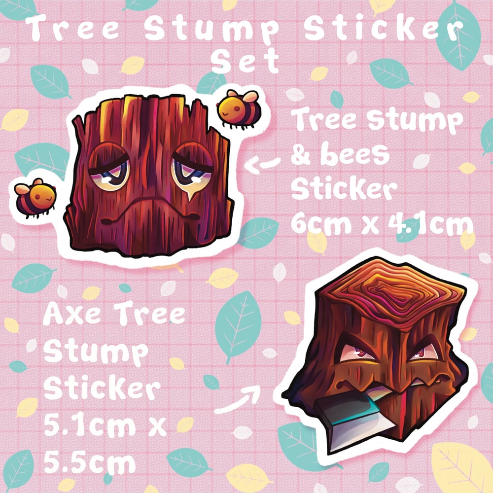 Tree Stump Sticker Set