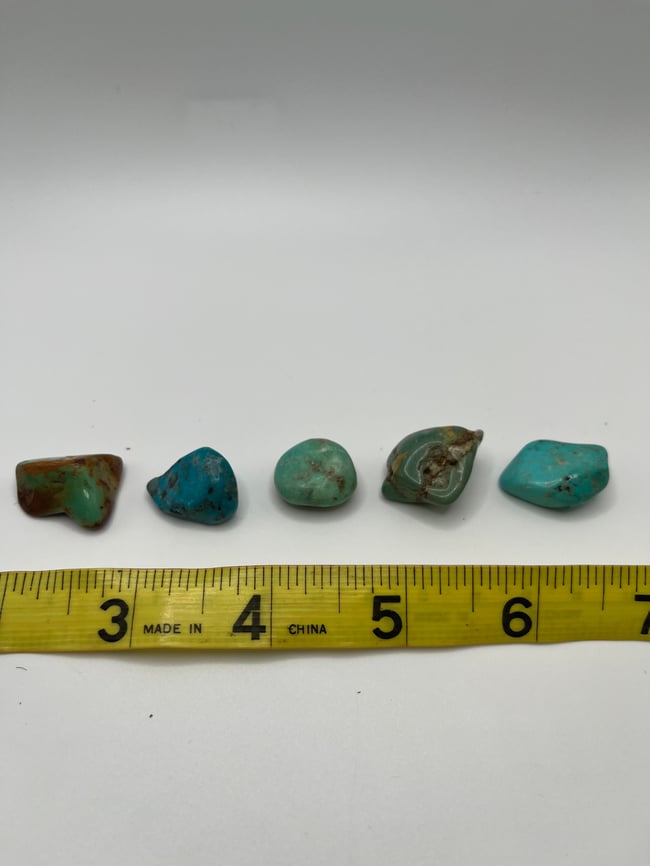 Turquoise tumbled stone