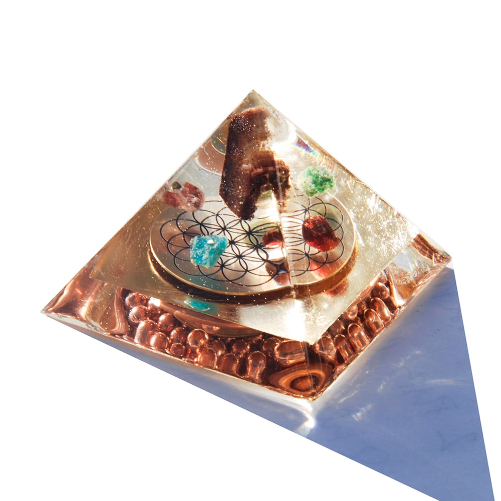 Image of Small:  Lithium Inclusion Quartz/Apatite/Garnet/Emerald/Amethyst/Flower of Life/Gd - 11