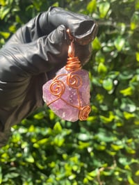 Image 1 of RAINBOW FLUORITE WRAPPED IN COPPER 
