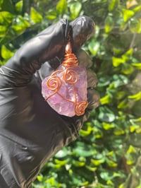 Image 2 of RAINBOW FLUORITE WRAPPED IN COPPER 