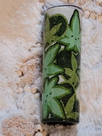 Image 2 of Cannabis Glitter Burst Tumbler