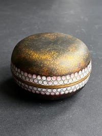 Image 1 of Käthe Ruckenbrod Cloisonné Lidded Box with Turquoise Interior