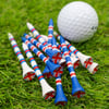 Premium Union Jack Golf Tees (Pack of 100)