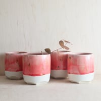 Image 5 of set of 2 coral pink altered tumblers