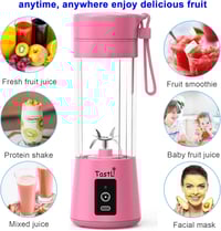  Portable Blender, Personal Mini Bottle Travel Electric Smoothie Blender 