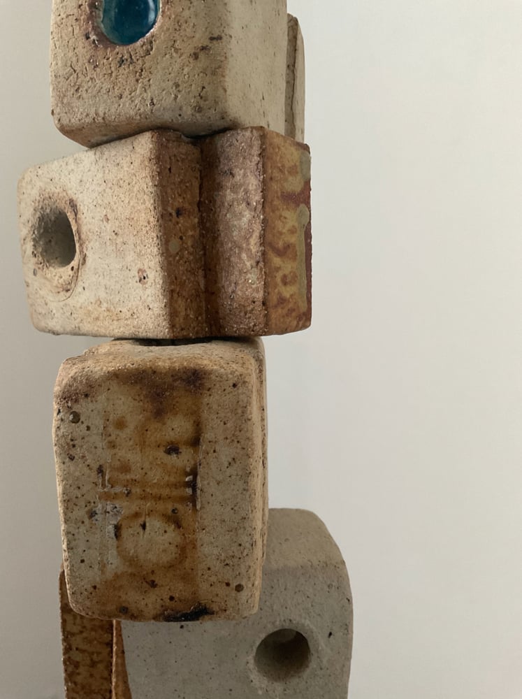 Image of Totem Floor Lamp with Rectangular Blocks by Bernard Rooke, 1960s