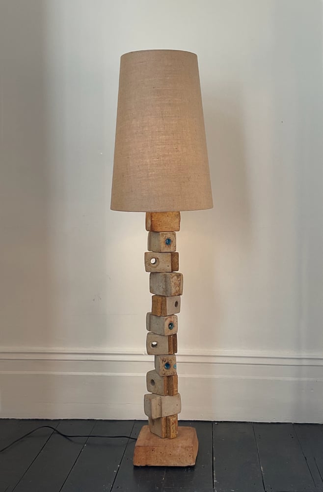 Image of Totem Floor Lamp with Rectangular Blocks by Bernard Rooke, 1960s