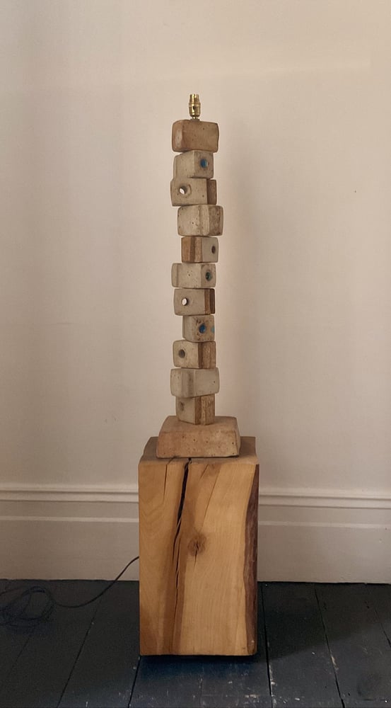 Image of Totem Floor Lamp with Rectangular Blocks by Bernard Rooke, 1960s