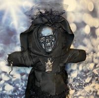 Image 1 of Black Santa Muerte Altar Doll For Protection by Ugly Shyla 