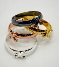 Image 1 of Cross Sticks Stainless Steel Ring