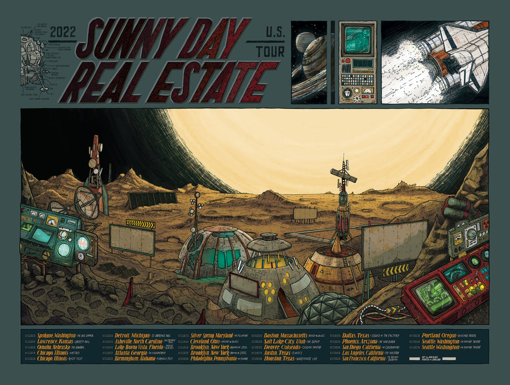 Sunny Day Real Estate (2022/2023 U.S. Tour) • L.E. Official Poster (18" x 24")
